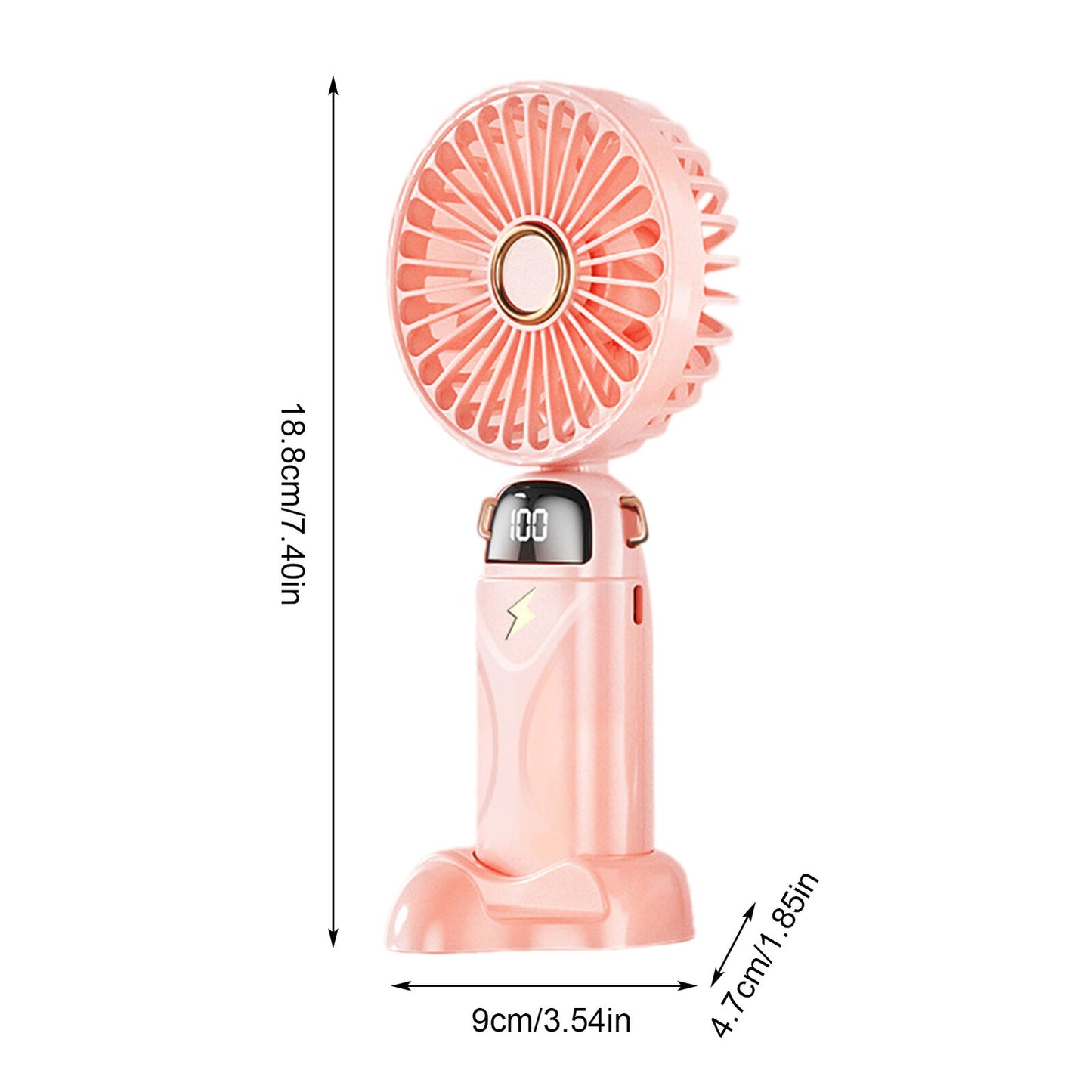 new Portable Rechargeable Handheld Fan with Digital Display - Small Quiet Travel Fan koeek - KOEEK