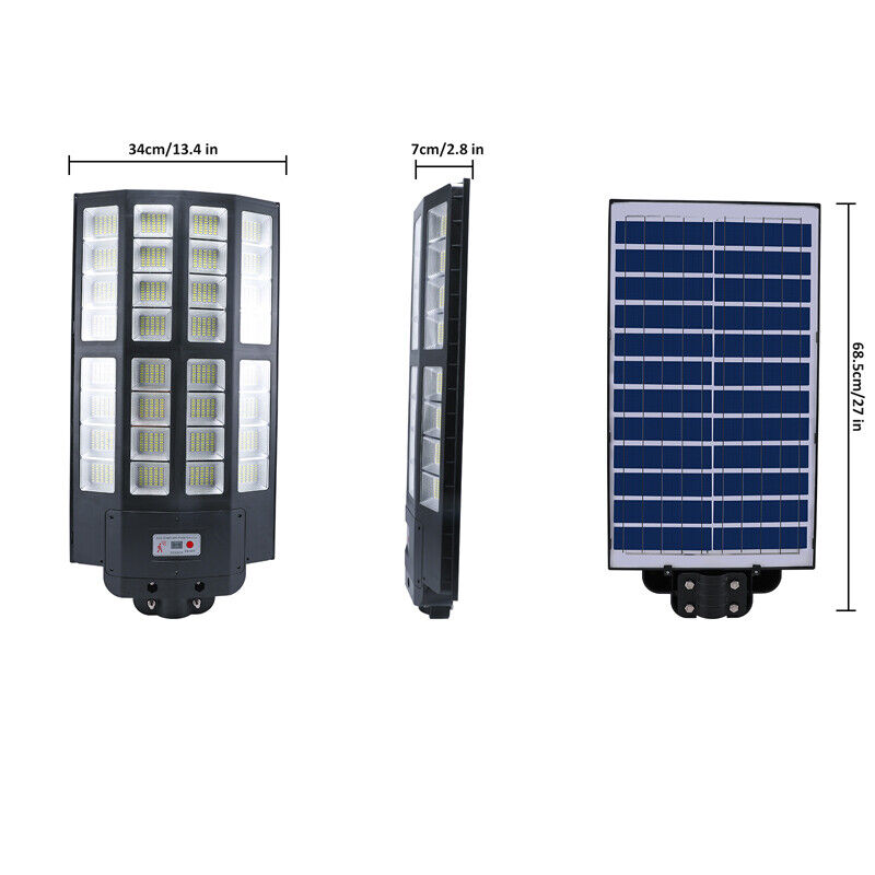 ny 1200W LED Luz Solar Para Exterior Con Sensor De Movimiento Jardin Patio Lampara