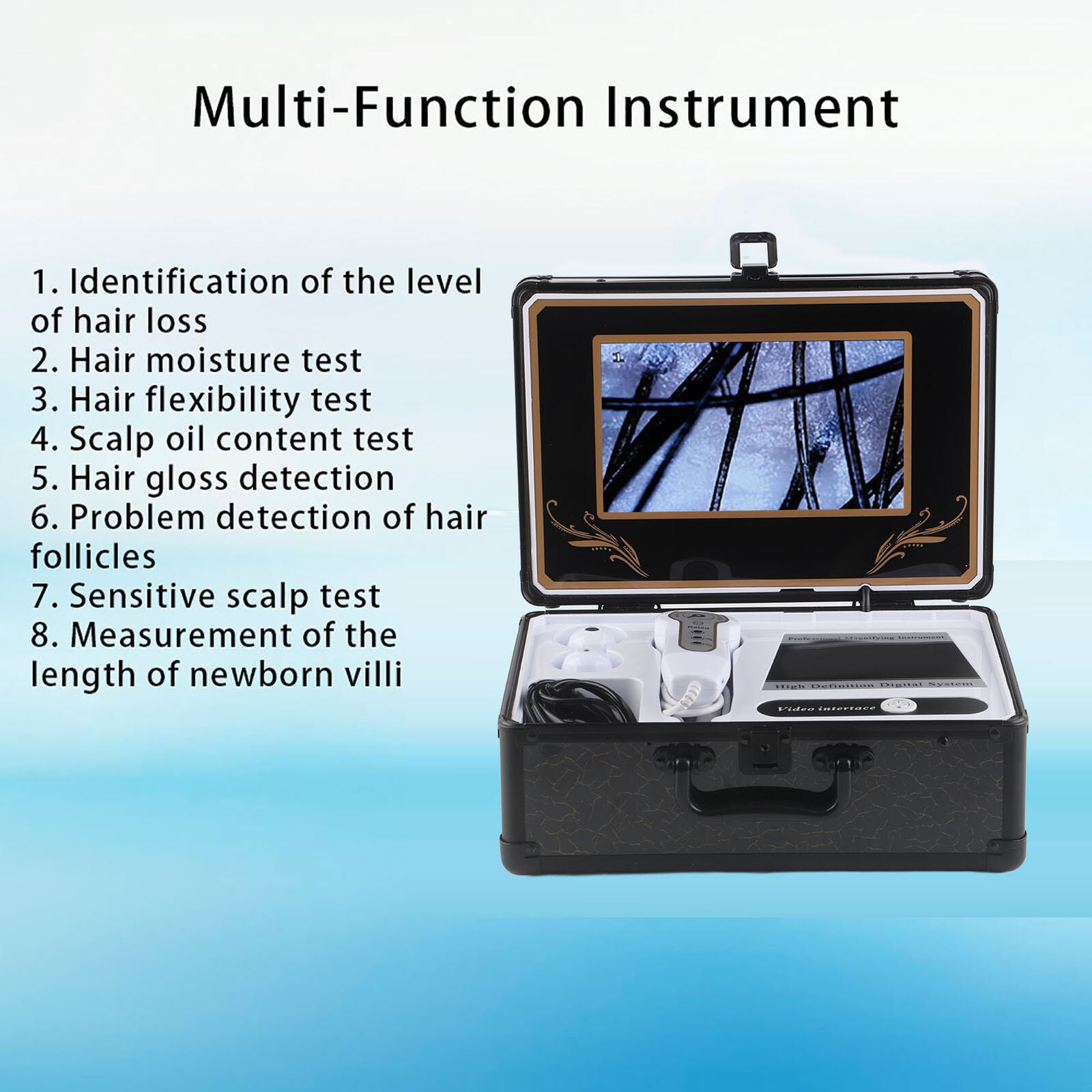 new Professional 50X 200X Skin Hair Scalp Detector Analyzer Microscope Skin Care koeek - KOEEK