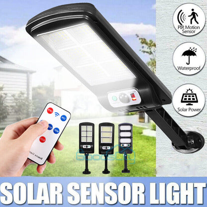 new Commercial Solar Street FloodLight LED Light Outdoor Area Dusk To Dawn Wall Lamp