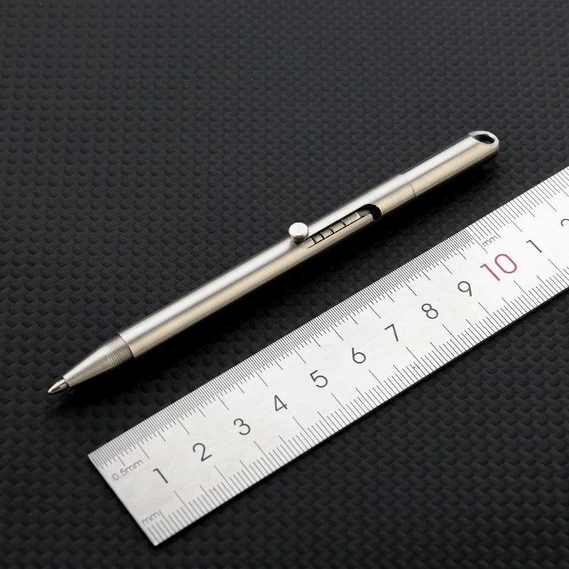 EDC Stainless Steel Pull Bolt Ballpoint Pen Pencil Dual-purpose Pen Keychain 07FC0E-D4 - KOEEK