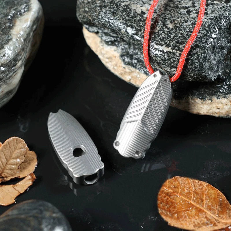 Titanium Safety Whistle Emergency Whistle Necklace Outdoor Hiking Survival EDC 07FC0E-D4 - KOEEK