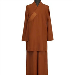 Buddhist Shaolin Monk Robe Linen Kung Fu Suit Meditation Uniforms Full Set 07FC0E-D4 - KOEEK