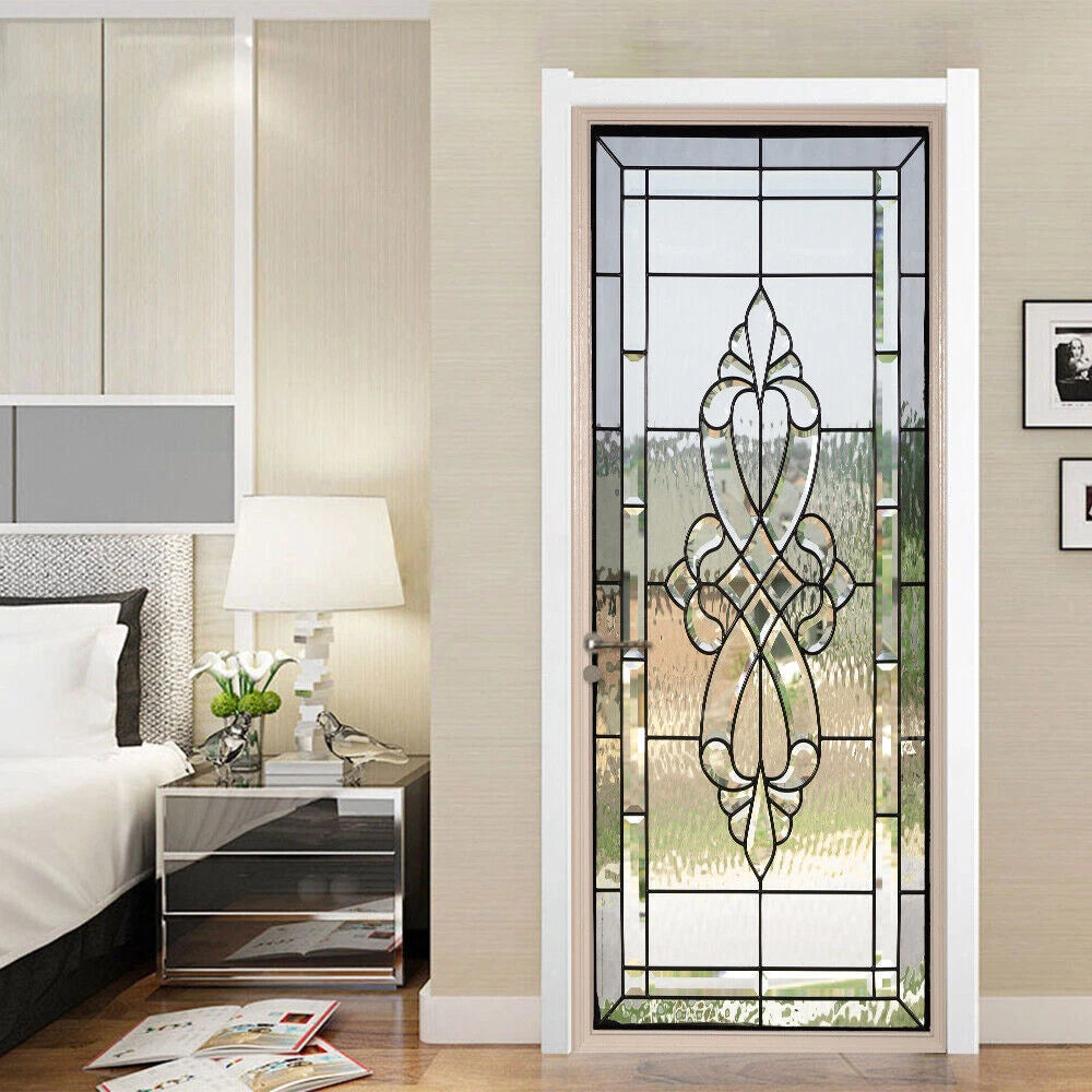 3D Sticker Imitation Glass Door Living Room Door Wall Mural Photo Home Decor 07FC0E-D4 - KOEEK