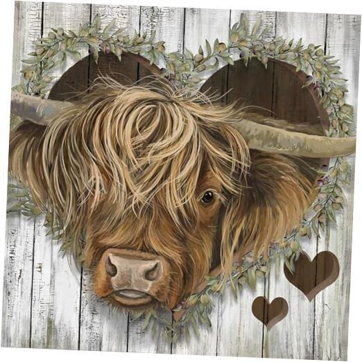 nye Highland Cow Diamond Painting Kit for voksne, 5D Gem Painting for ZE-030