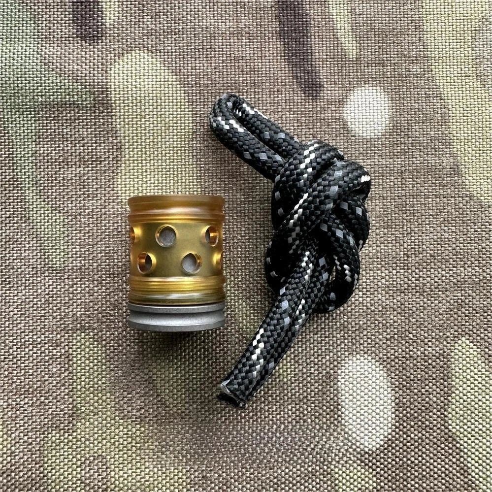 1PC Titanium PEI Knife Lanyard Bead Keychain Paracord Pendant Detachable EDC DIY 07FC0E-D4 - KOEEK