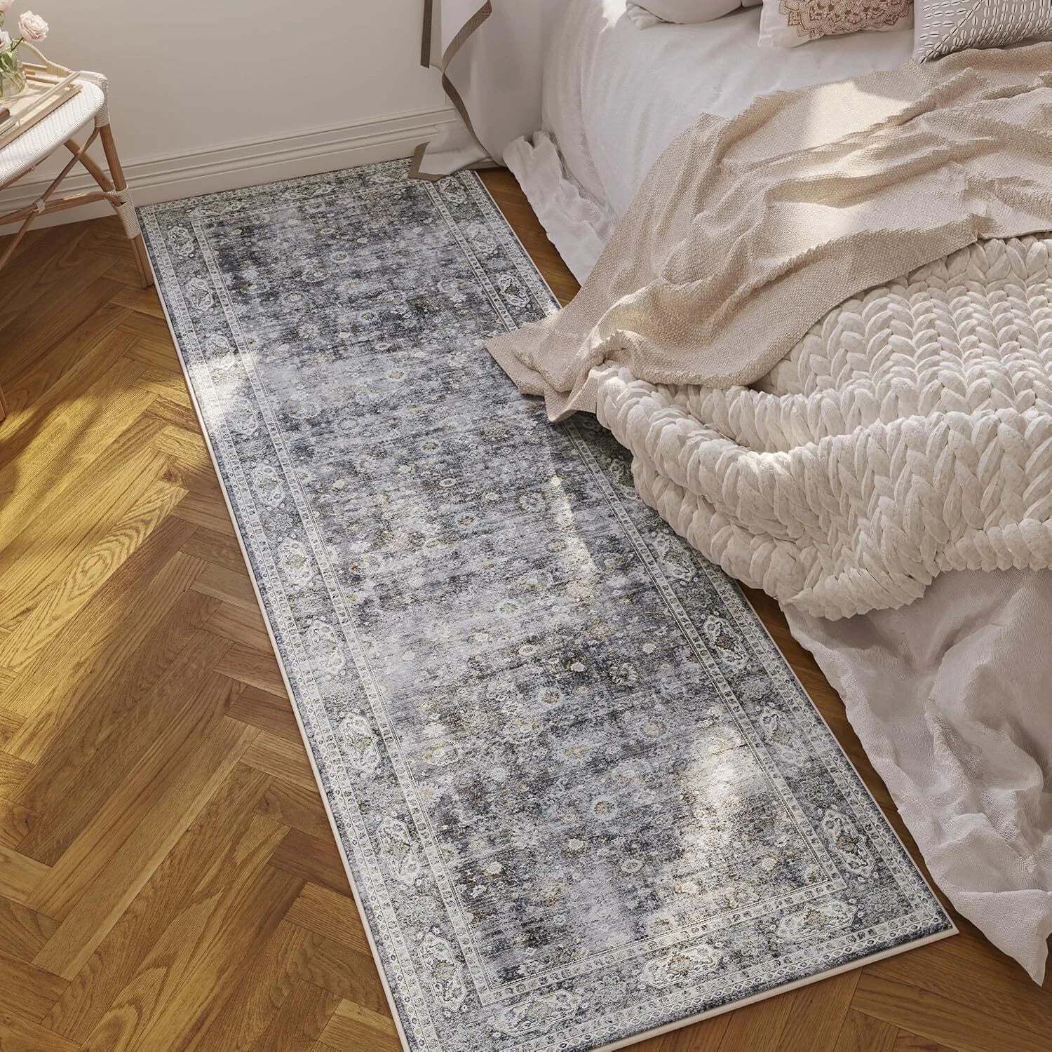 Runner Carpet Hallway Carpet Washable Kitchen Runner Carpet with Rubber Backing 07FC0E-D4 - KOEEK