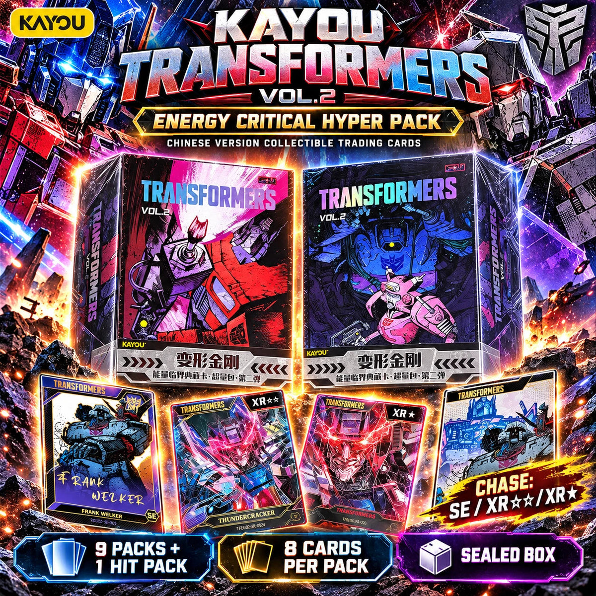 KAYOU Transformers Energy Critical Vol. 2 Hyper Boost Sealed Box 10 Packs 07FC0E-D4 - KOEEK