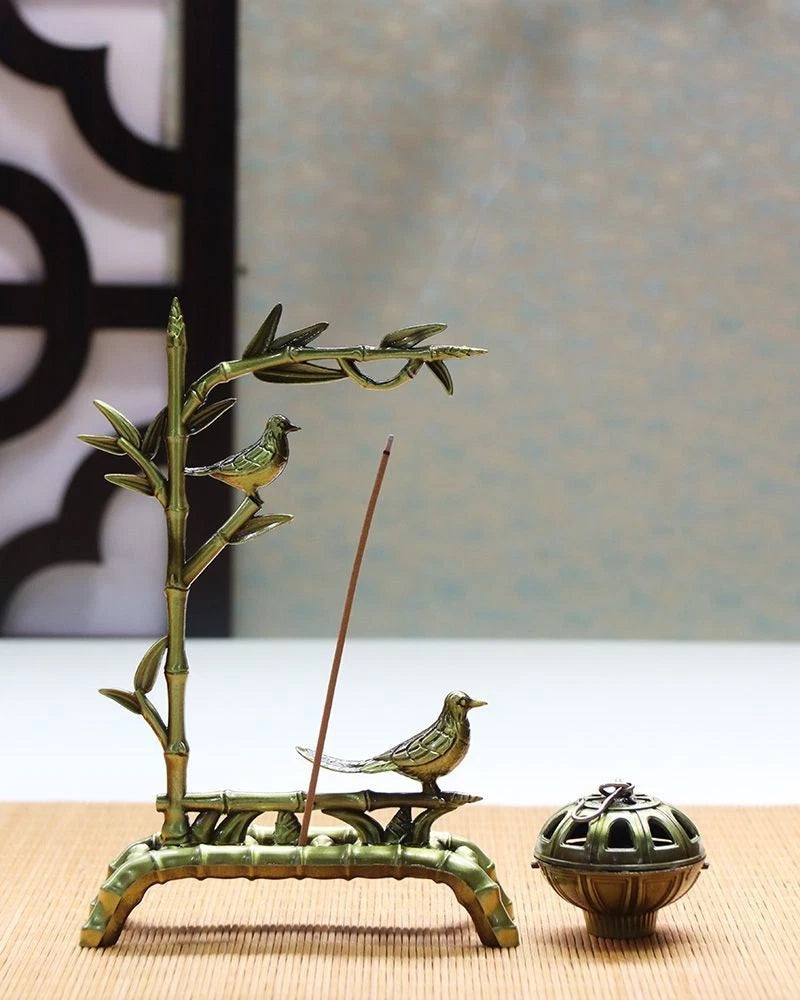 Bamboo Style Hanging Incense Burner Home Indoor Decor Chinese Censer 07FC0E-D4 - KOEEK