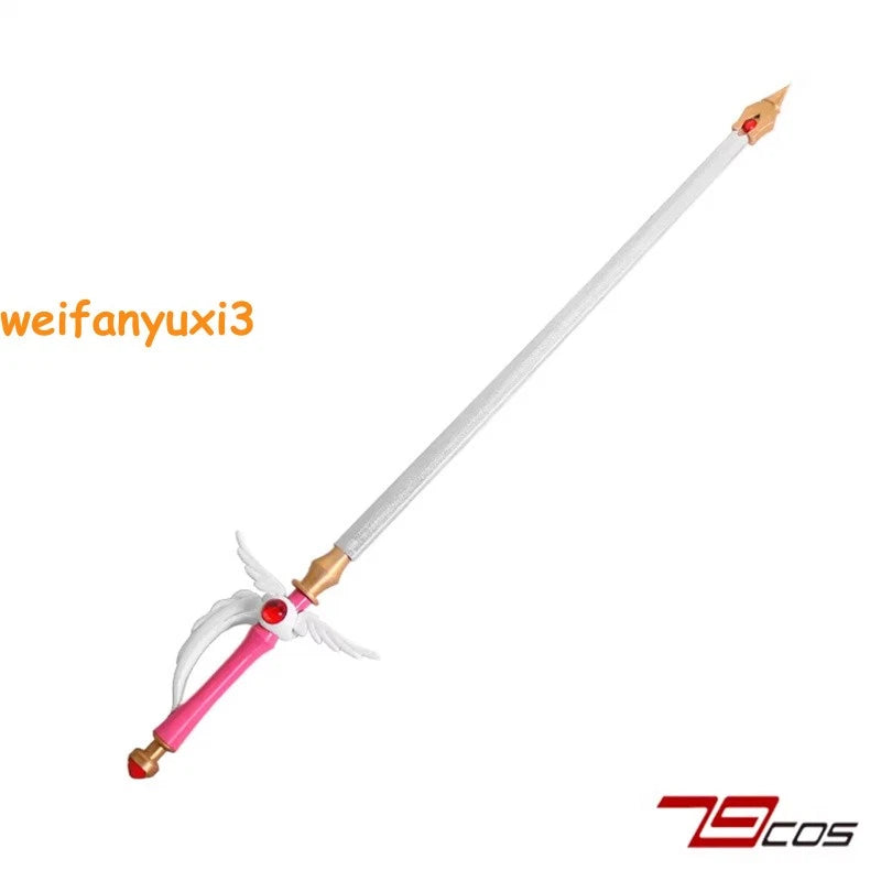 Card Captor Sakura Kinomoto Clow Card Sword Anime PVC Cosplay Prop Weapon 100cm 07FC0E-D4 - KOEEK