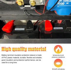 new 2 PCS Battery Terminal Cover, Soft Rubber Positive Negative Insulating 2 07FC0E-D4 - KOEEK