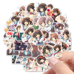 40Pcs Anime Suzumiya Haruhi No Yuuutsu Waterproof Stickers Decoratio Gift 07FC0E-D4 - KOEEK