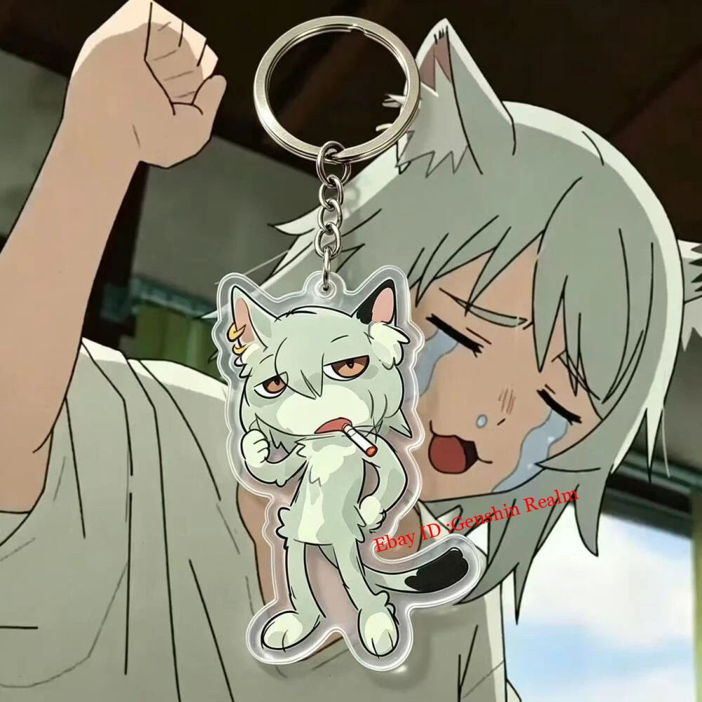 7Pcs/Set Anime Chainsmoker Cat Acrylic Keychain Backpack Pendant Decor Gift 07FC0E-D4 - KOEEK