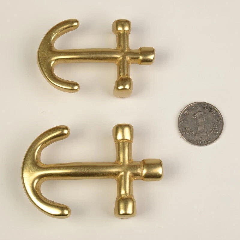 Men's Solid Brass Anchor shaped Belt Buckle Belt Buckles for 1.5" / 38mm Belt 07FC0E-D4 - KOEEK