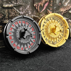 EDC Toy Fingertip Gyro Roulette Dice for Dungeons and Dragons Spinner Metal Dice 07FC0E-D4 - KOEEK