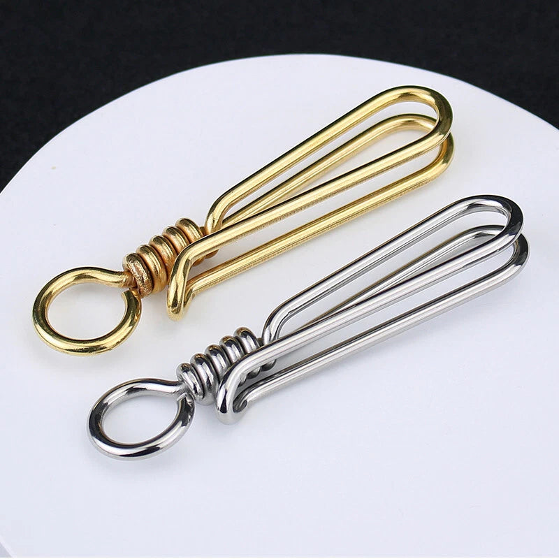 Brass / Steel Handmade Keychains Keyrings Bag Wallet Chain Belt Clip Key Holder 07FC0E-D4 - KOEEK