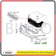 Right Front Bumper Fog Light Cover Trim For Land Rover Discovery Sport 2015-18 07FC0E-D4 - KOEEK