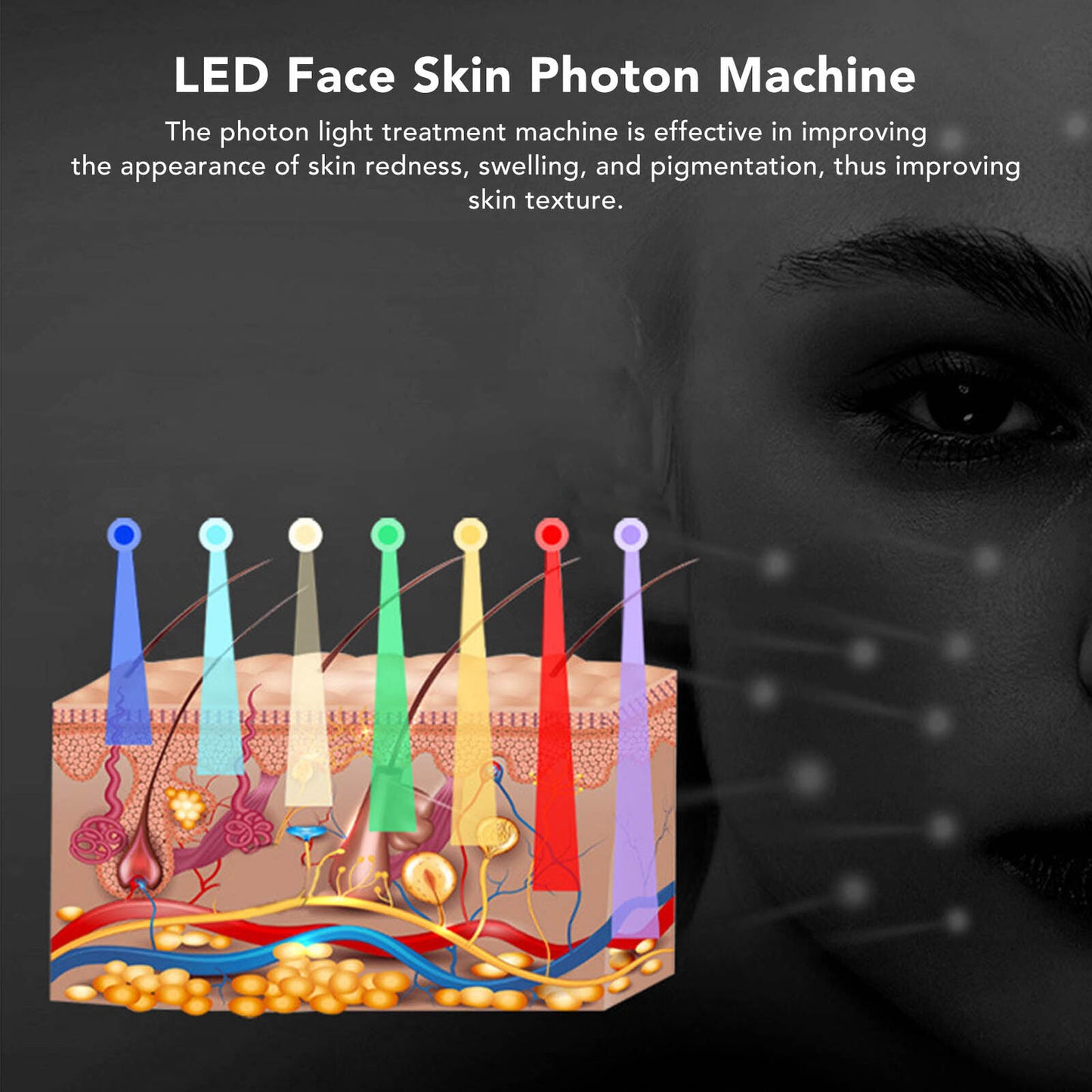 ny LED Photon Light Machine Moisturizing Spray Photodynamic Machine (EU Plugg)