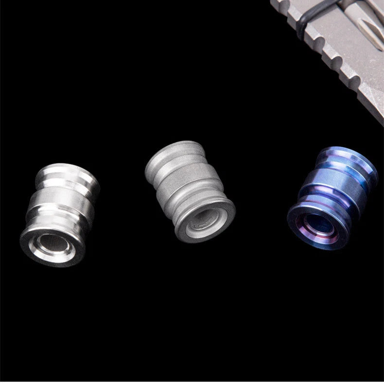 Solid Titanium Bead  EDC Tube Bead for Knife Lanyard Keychain Necklace DIY Beads 07FC0E-D4 - KOEEK