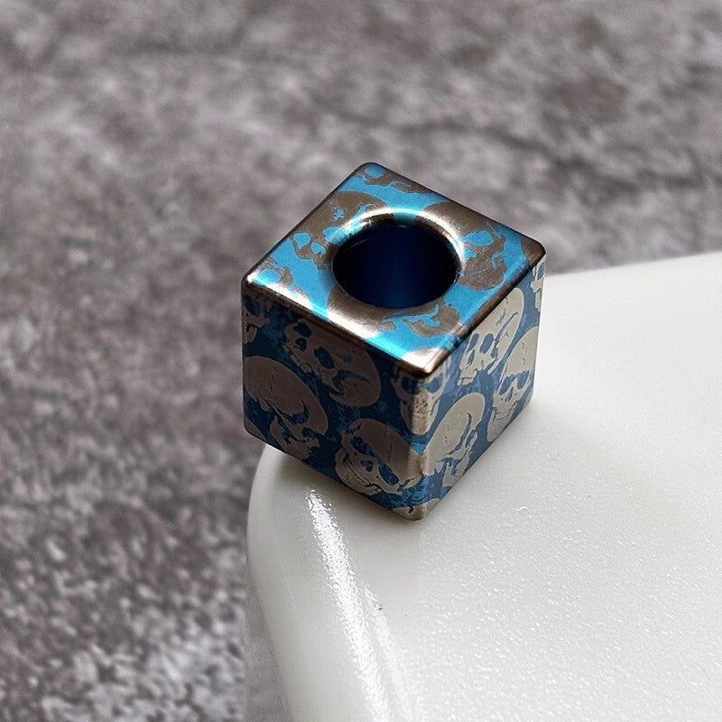 Titanium Keychain Parachute Cord Bead Pendant Knife Lanyard EDC Bead Zipper Head 07FC0E-D4 - KOEEK