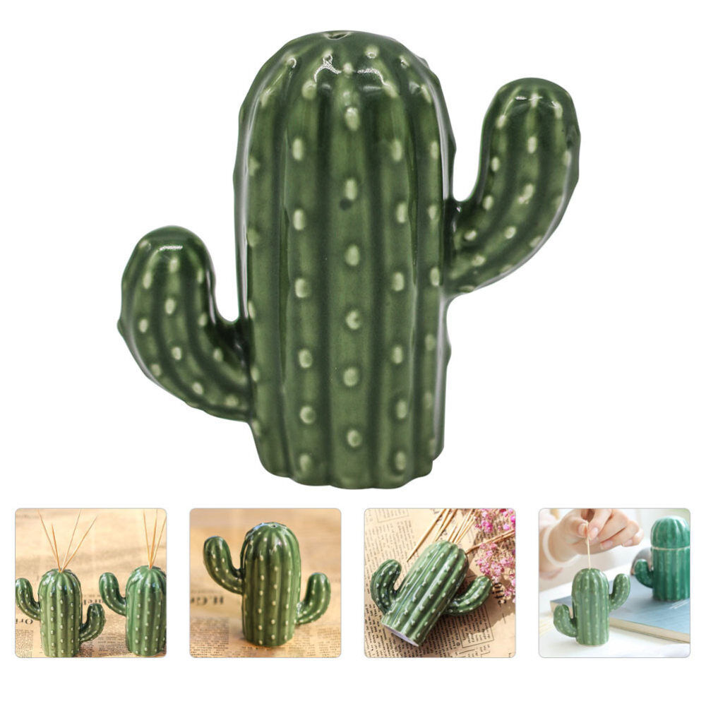 ny Tannpirker Dispenser Organizer Cactus Box Tannpirkere Cocktail Decor Travel