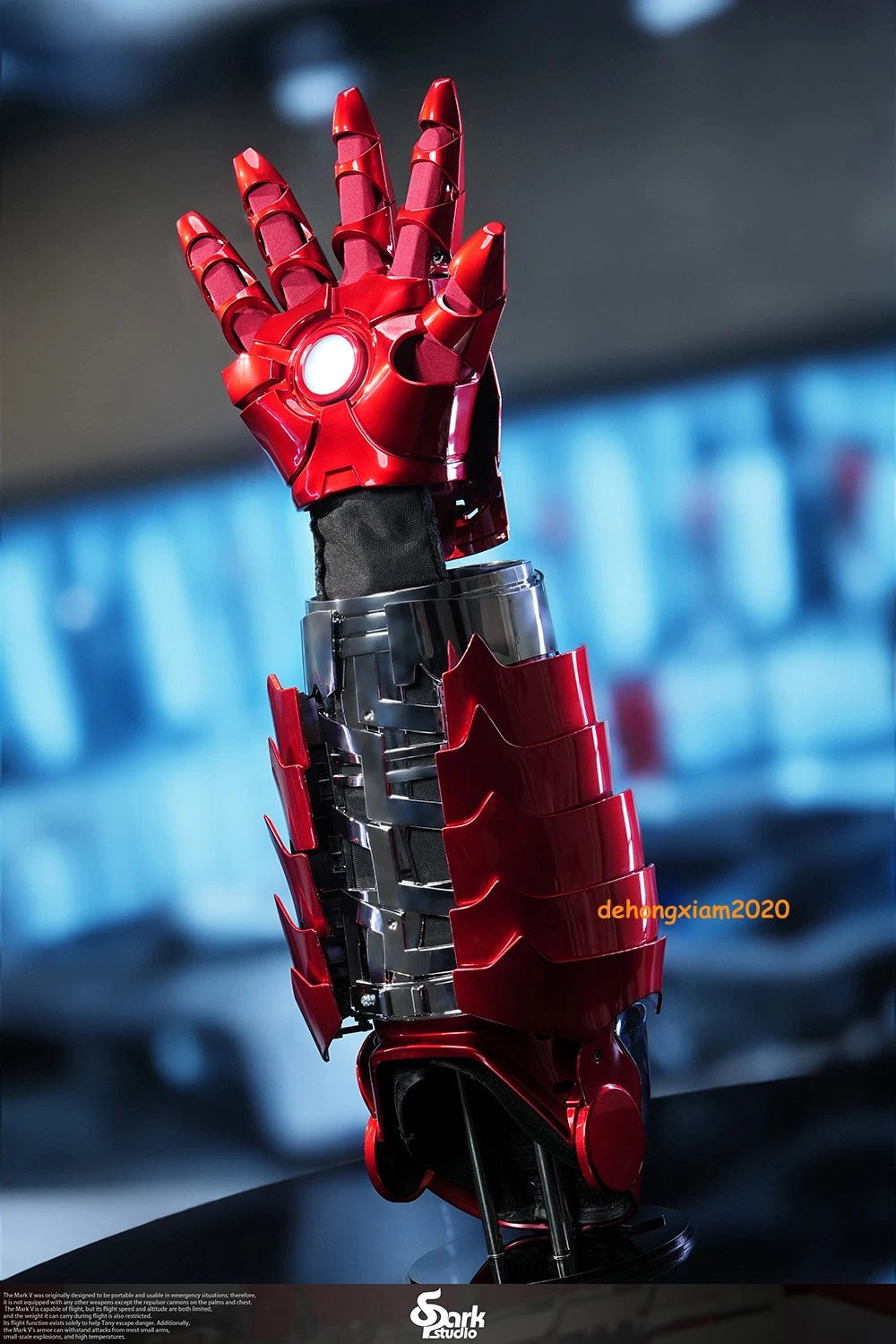 Iron Man MK5 Right Arm Gloves Armor 1:1 Wearable Voice Touch Remote Control Prop 07FC0E-D4 - KOEEK