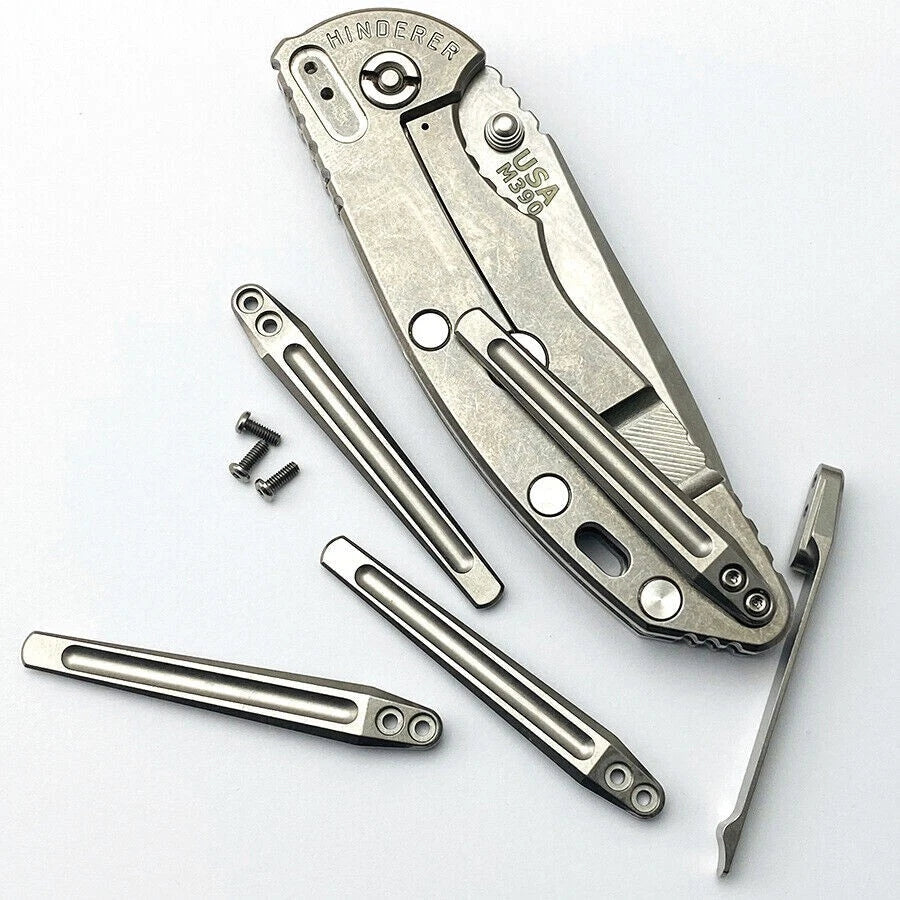 Hot Custom Titanium Pocket Clip for Rick Hinderer Knives XM-18 XM-24 Accessories 07FC0E-D4 - KOEEK
