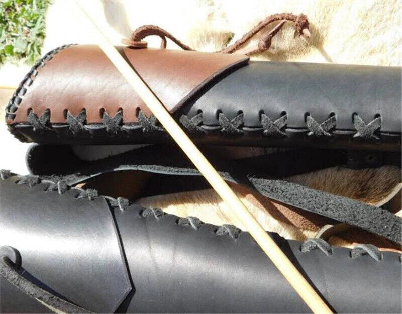 Medieval PU Leather Back Bow European Arrow Quiver Holder Stage Perform Props 07FC0E-D4 - KOEEK