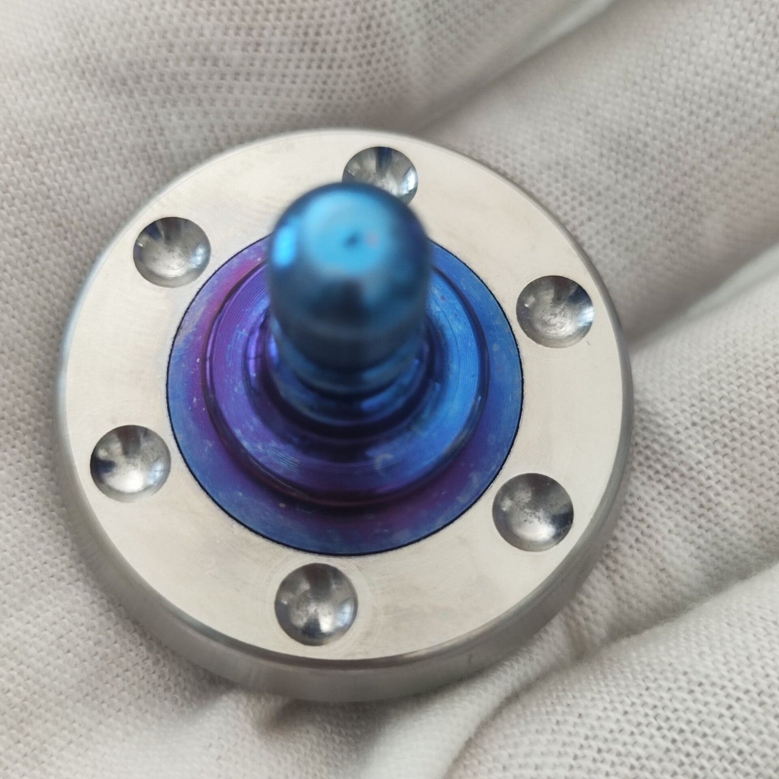 Titanium+Stainless Steel Spinning Top Finger Spinner Ceramic Bead Fidget EDC Toy 07FC0E-D4 - KOEEK