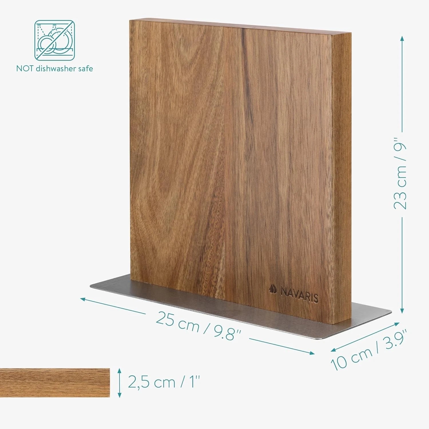 Magnetic Wooden Knife Block - Kitchen Storage with Strong Magnets for Knives 07FC0E-D4 - KOEEK