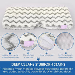 Steam mop pads,replacement pads for steam mops suitable for hard floors,pack of3 07FC0E-D4 - KOEEK