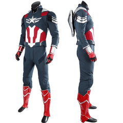 Captain America Brave  World Jumpsuit Falcon Wilson 3D Outfit Cosplay Costume 07FC0E-D4 - KOEEK