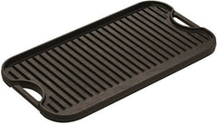 Cast Iron Reversible Grill/Griddle, 20-inch x 10.44-inch, Black 07FC0E-D4 - KOEEK