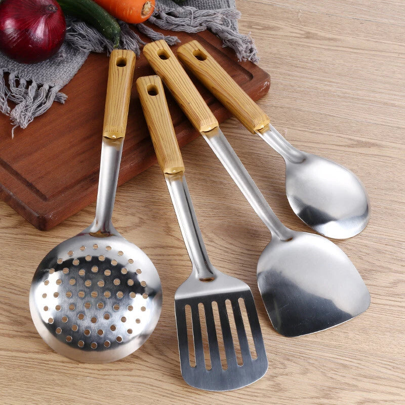 5-Piece Cooking Utensil Set with Spatula and Spoon - Kitchen Tool Collection 07FC0E-D4 - KOEEK