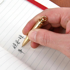 EDC Mini Brass Keychain Ball Pen Necklace pendant pen Emergency Writing Record EDC - KOEEK