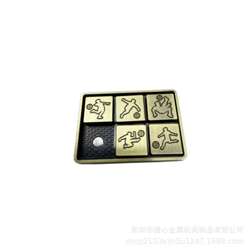 EDC Small Zinc Alloy Push Slider Hand Fidget Depression Toy Carving Metal Toys 07FC0E-D4 - KOEEK