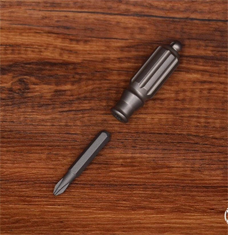 Mini Titanium EDC S2 Steel Screwdriver Portable Outdoor pocket Multi Tools 07FC0E-D4 - KOEEK