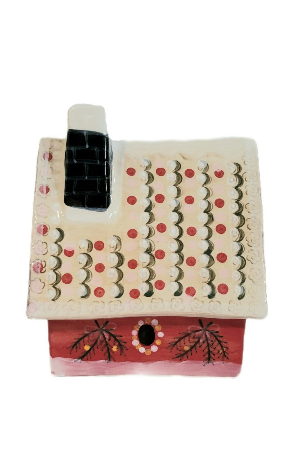 Anthropologie Nathalie Lete Holiday Village House Red Ceramic Tea Light Cottage ANTHROPOLOGIE - KOEEK