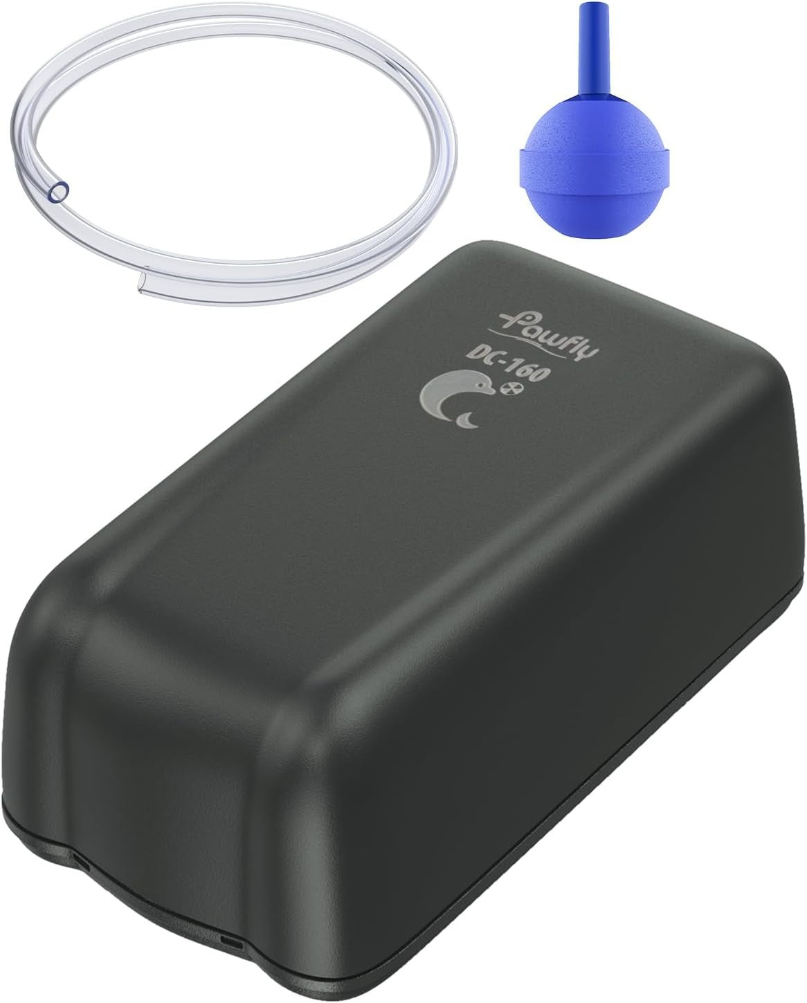 new Pawfly Aquarium Battery Operated Air Pump 40 GPH for Fish Tanks up to Black PAWFLY - KOEEK