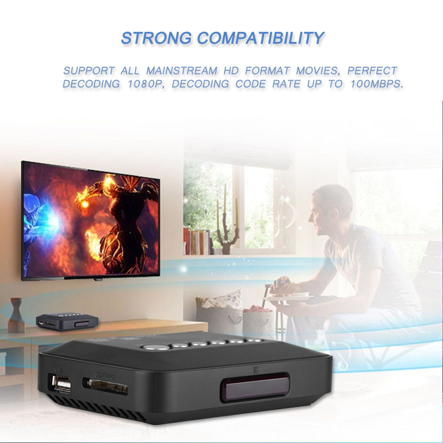 new (U.S. Regulations) Lowest Power Audio Audio Video Player HD Video Player koeek - KOEEK