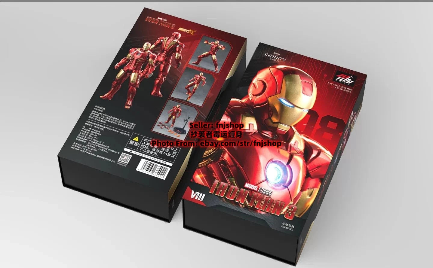 Hot- ZD TOYS Iron Man 3 Series MK8 Mark8 1/10 Action Figure Boxed IN STOCK ZD_TOYS - KOEEK