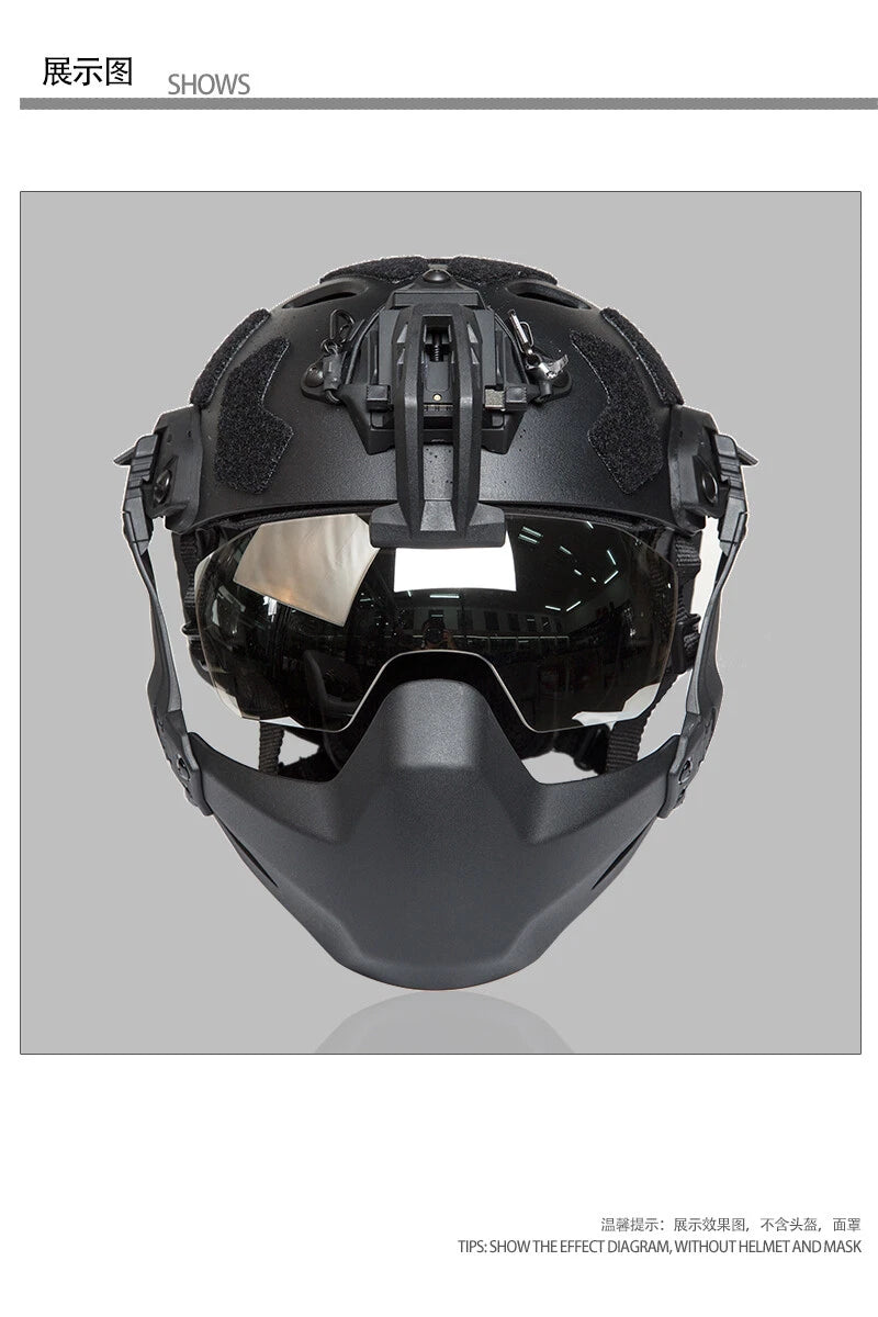 Tactical Helmet Batlskin Visor With Arm Lens Anti-fog Goggles For FAST/MICH/AF 07FC0E-D4 - KOEEK