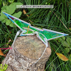 Honkai：Star Rail Silver Wolf Laser Sunglasses Funny Cosplay Party Glasses Prop 07FC0E-D4 - KOEEK