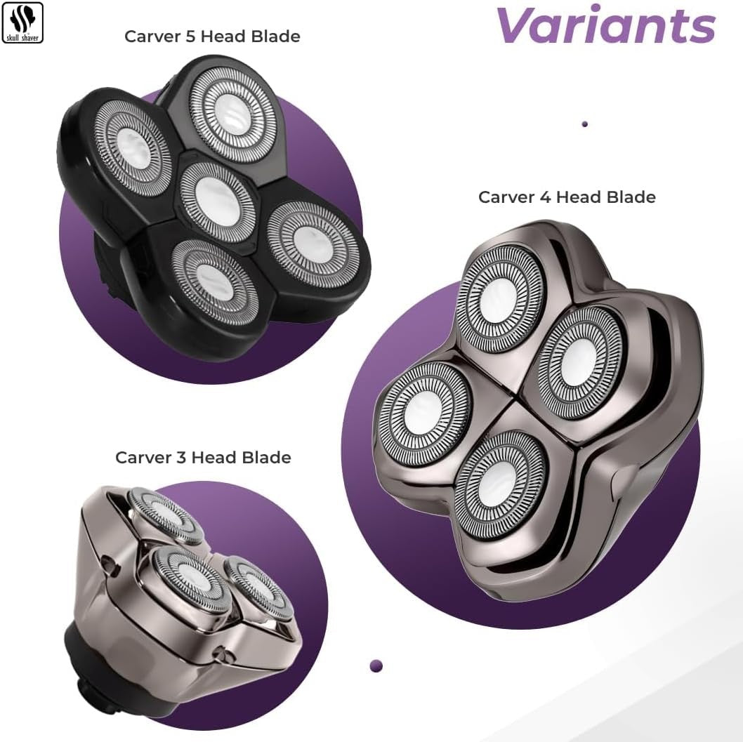 new Skull Shaver Carver PRO 4 Head Replacement Blade - Premium Hypo-Allergenic... SKULL SHAVER - KOEEK