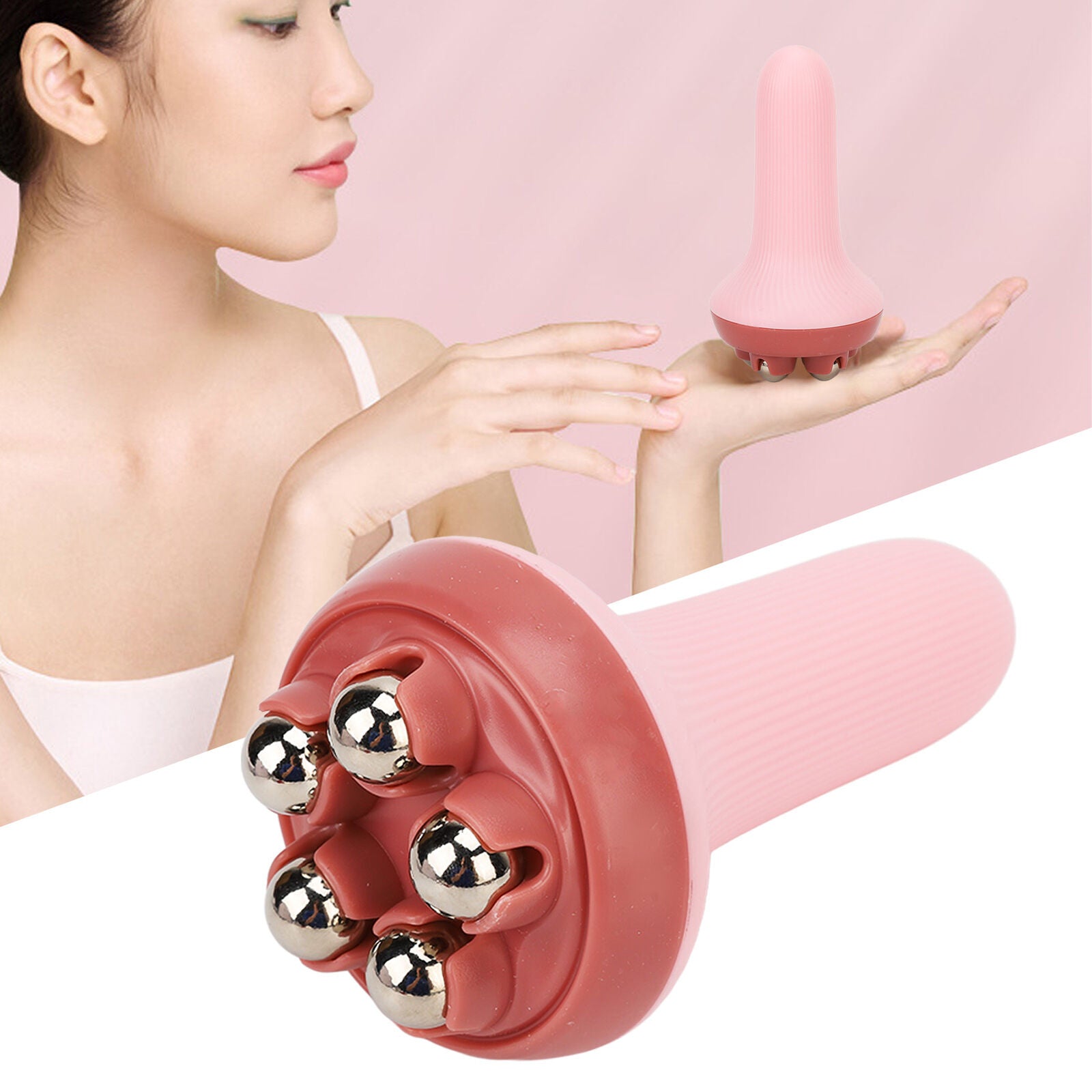 new Sculpting Roller 360 Degrees Massage Eliminate Contouring(Pink ) HGF koeek - KOEEK