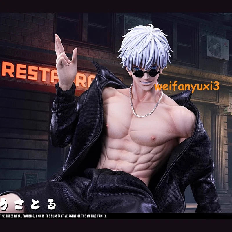 1/6 Jujutsu Kaisen Gojo Satoru Figure Gk Statue Collectible Model W/two Heads 07FC0E-D4 - KOEEK