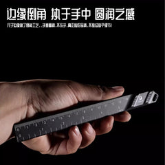 Titanium Straight Ruler Student Stationery CNC Graduated Ruler EDC Tools 07FC0E-D4 - KOEEK