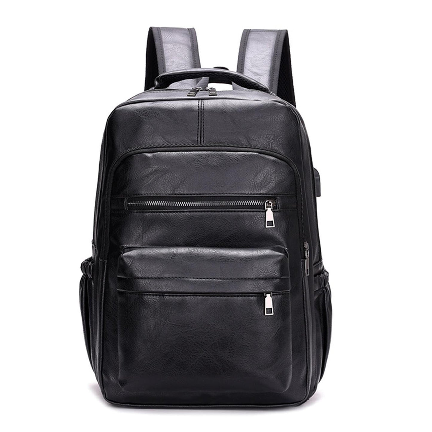 new Leather Laptop Backpack For Men Large Travel Vintage Backpack Waterproof College koeek - KOEEK