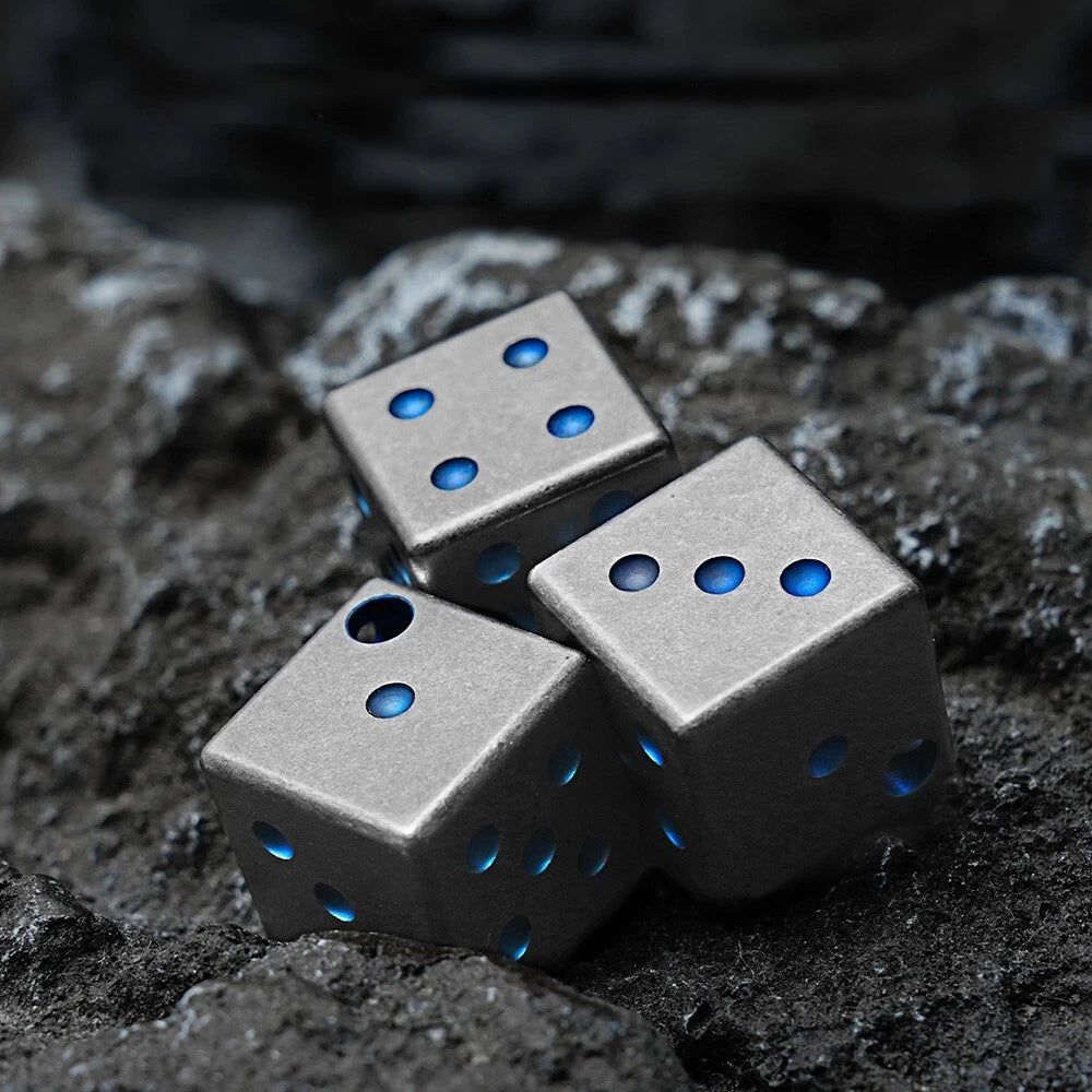 Titanium Alloy Toy Adult Dice Toy Entertainment Supplies Outdoor EDC Key Pendant 07FC0E-D4 - KOEEK