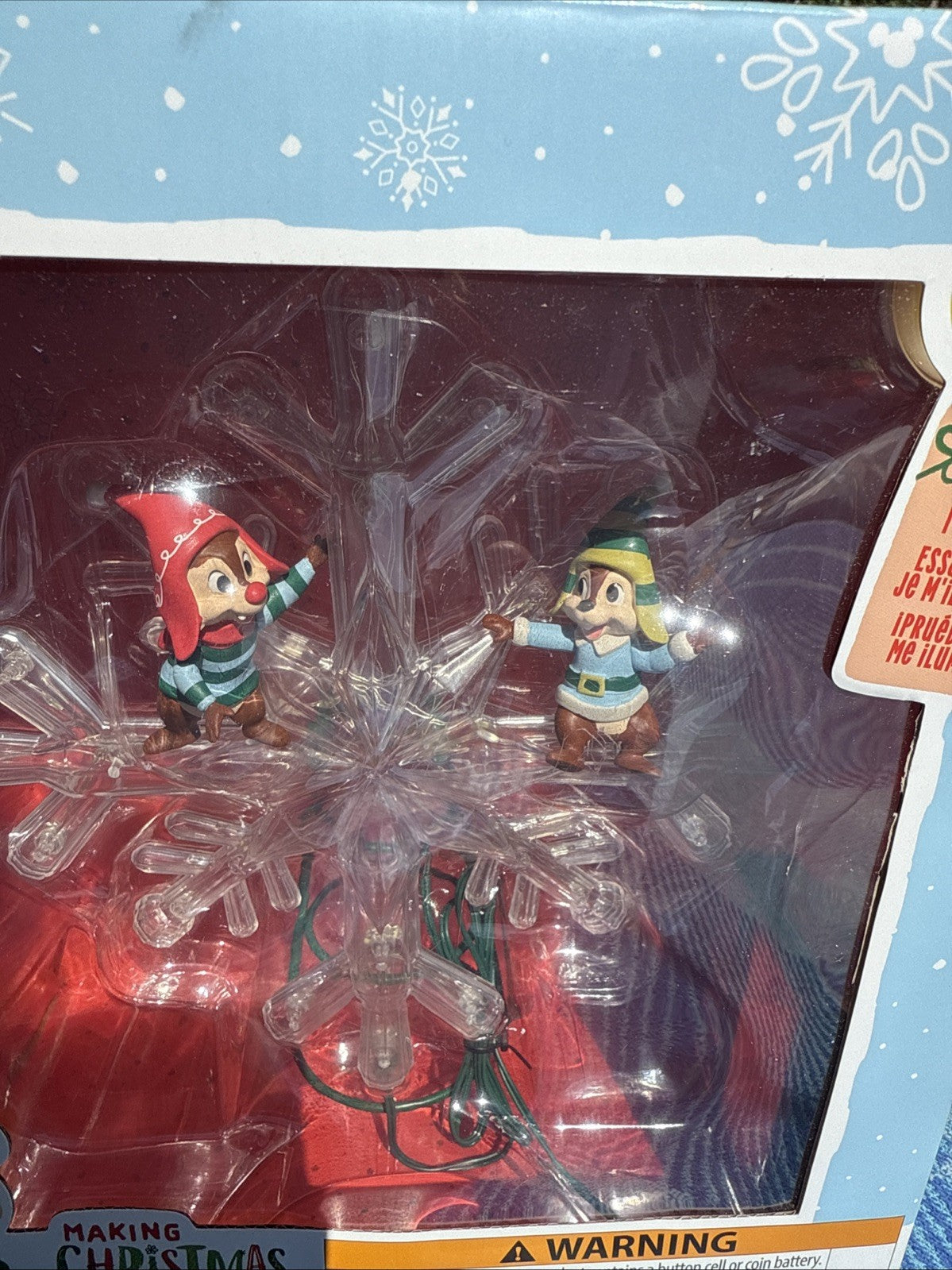 2024 Disney CHIPMUNKS Chip 'n Dale Light-Up Holiday Christmas TREE TOPPER C1 DISNEY - KOEEK